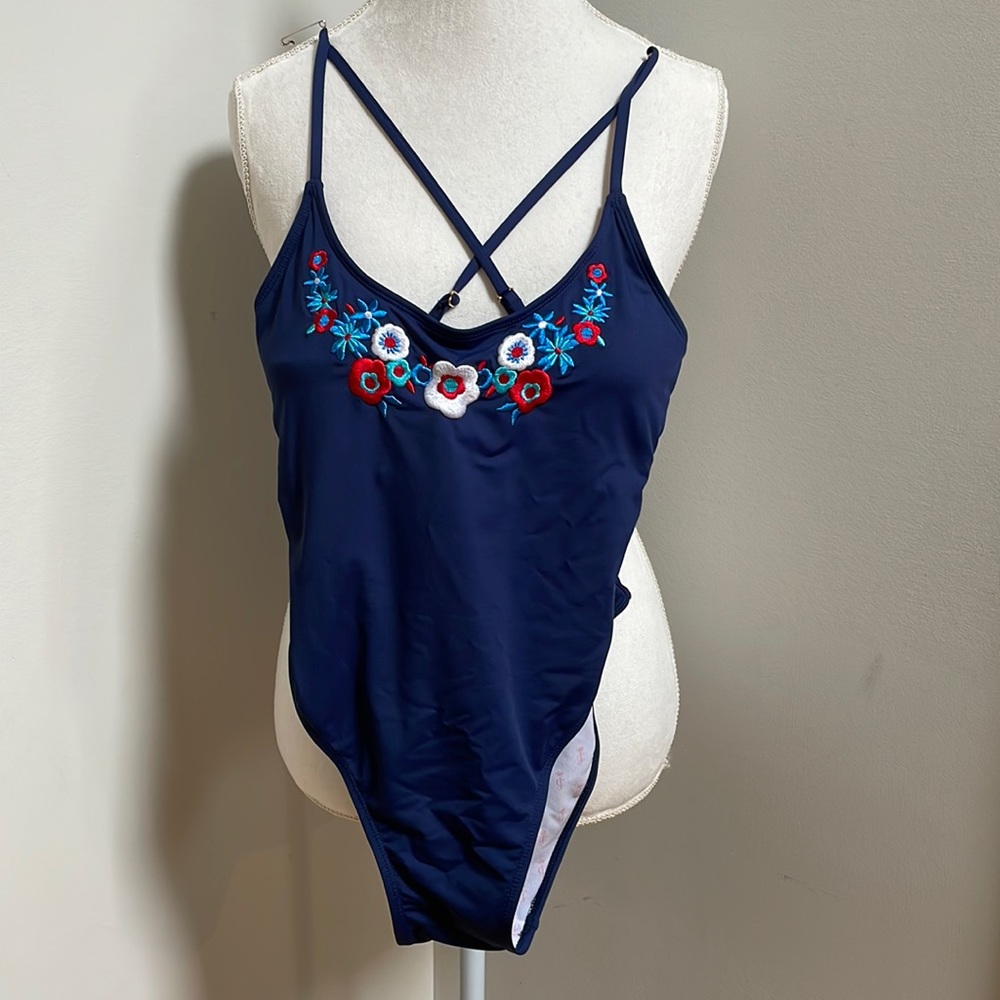 Lightly Used Juicy Couture Black Label Swimsuit - Size L
